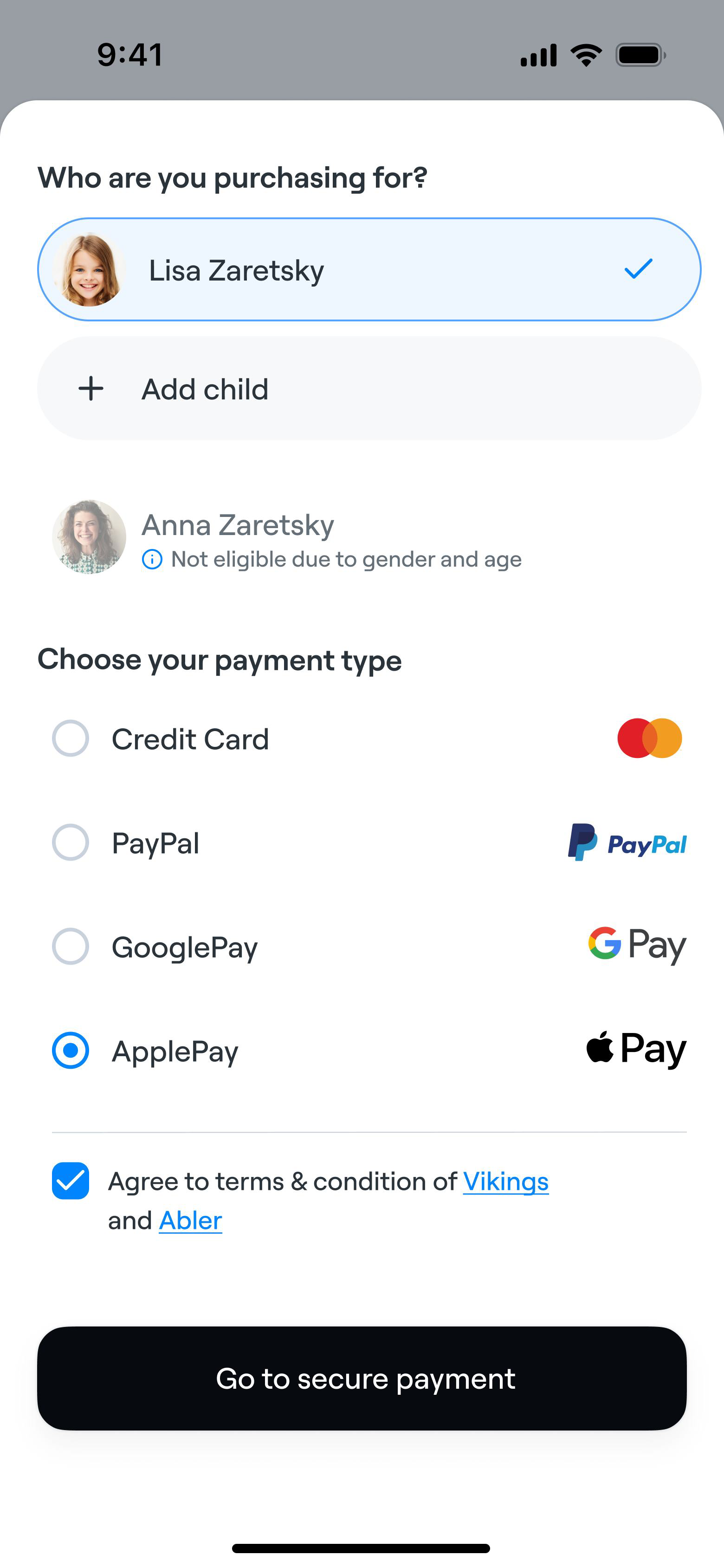Mobile checkout